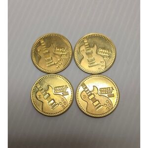 Chuck E Cheese Rocks Arcade Tokens 2024 Guitar Design Lot of 4